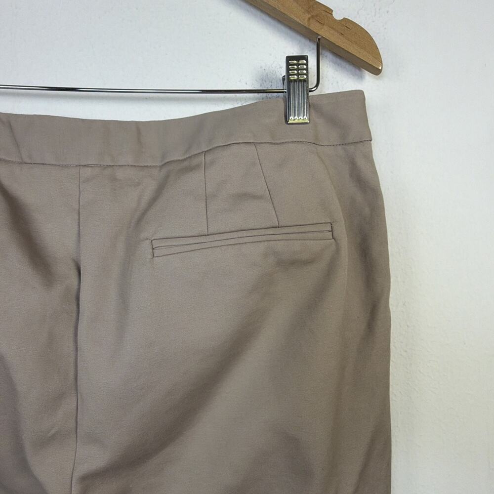 Chico's 2.5 Chino khaki Cropped Pants large 14 capri vacation resort cotton - Picture 5 of 11